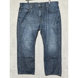 Levis 559 Jeans Mens 40x32 Blue Relaxed Straight Mid Rise Dark Wash Cotton Denim